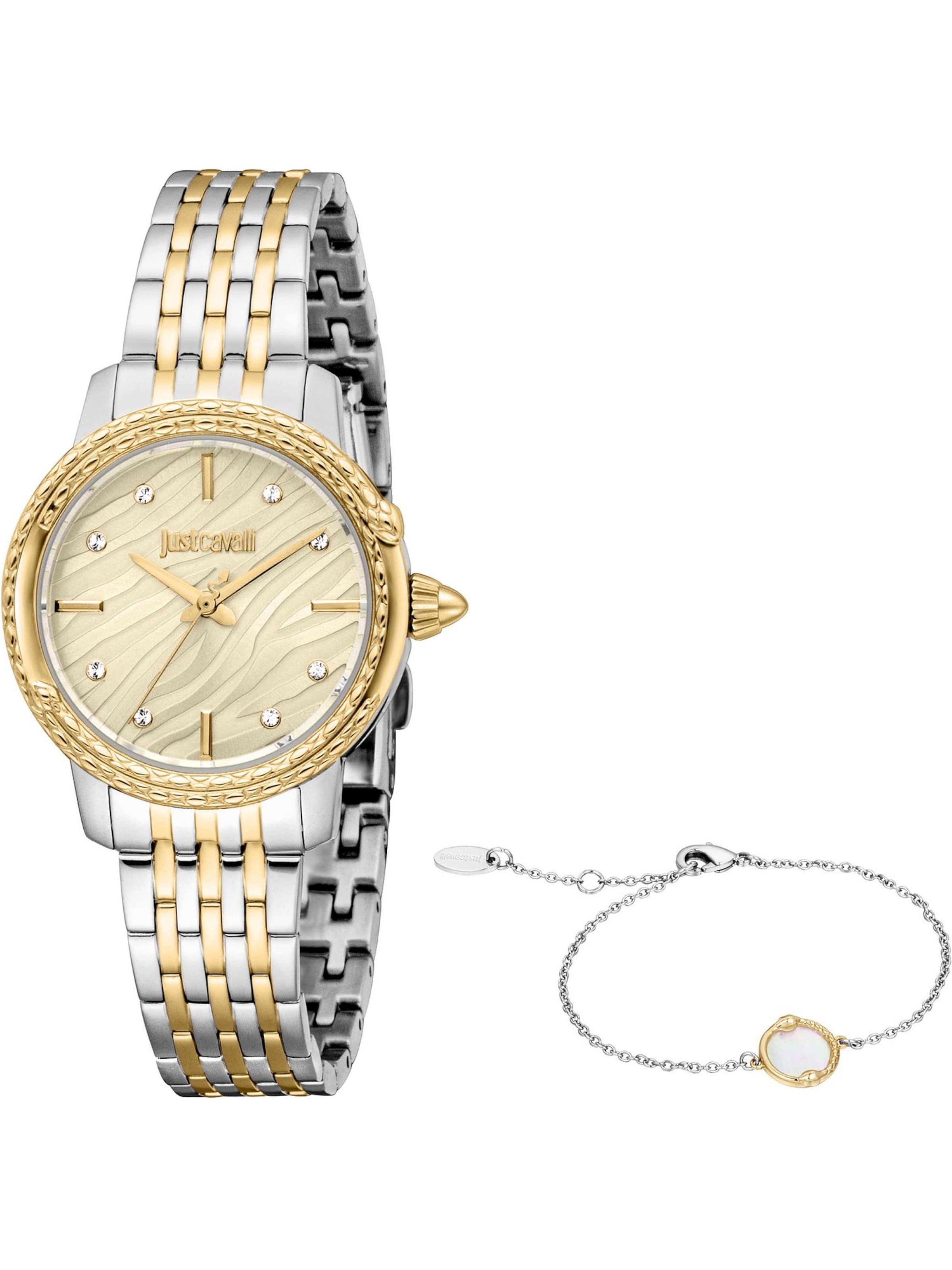 Just Cavalli Analoguhr in Gold: Vorderseite
