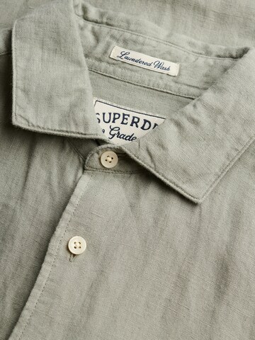 Superdry & Co - Regular Fit Camisa 'Riviera' em verde