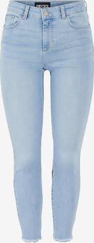 PIECES Skinny Jeans 'Delly' in Blue: front