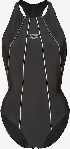 ARENABustier Jednodijelni kupaći kostim 'Y BACK' - crna boja: prednji dio