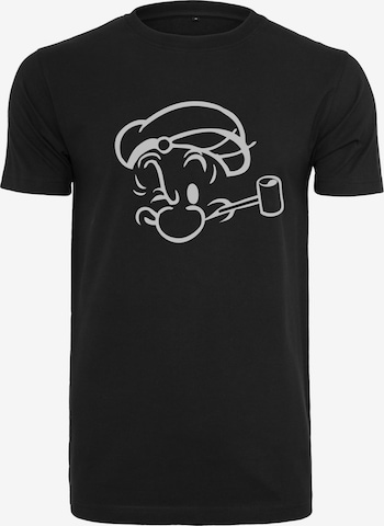 Merchcode Shirt 'Popeye' in Zwart: voorkant