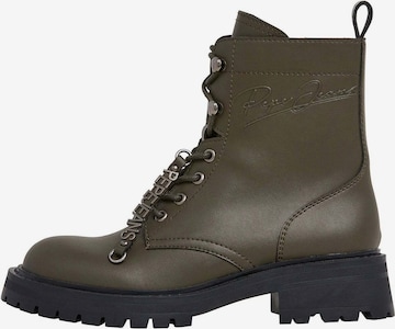Pepe Jeans Schnürstiefelette in Grün: Vorderseite
