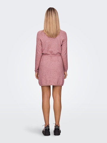 ONLY - Vestido de malha 'Leva' em rosa