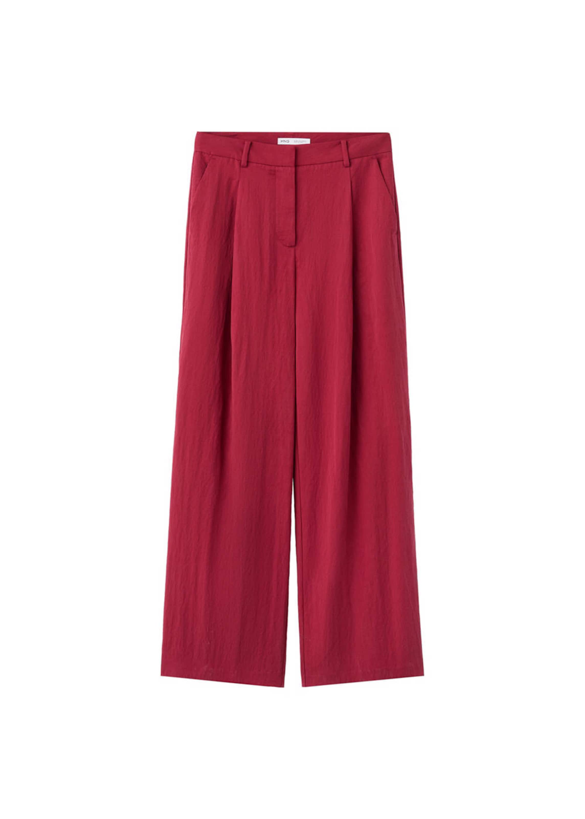 MANGOWide Leg/ Široke nogavice Hlače na crtu 'Bonnie' - crvena boja: prednji dio