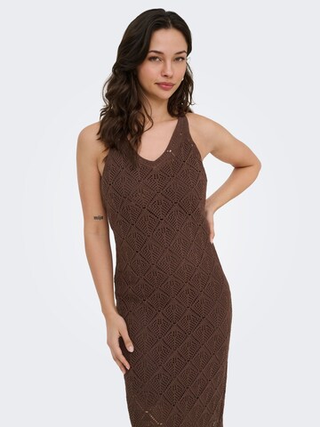 ONLY - Vestido de punto 'ONLSunflower' en marrón