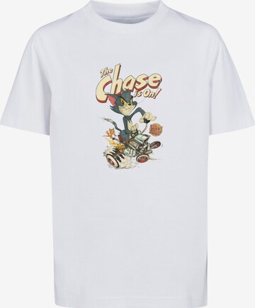 T-Shirt 'Tom and Jerry TV Serie The Chase Is On' F4NT4STIC en blanc : devant