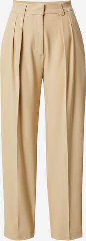 EDITED Tapered Broek 'ABBEY' in Beige: voorkant