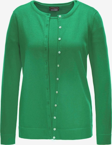 Goldner Strickjacke in Grün: Vorderseite
