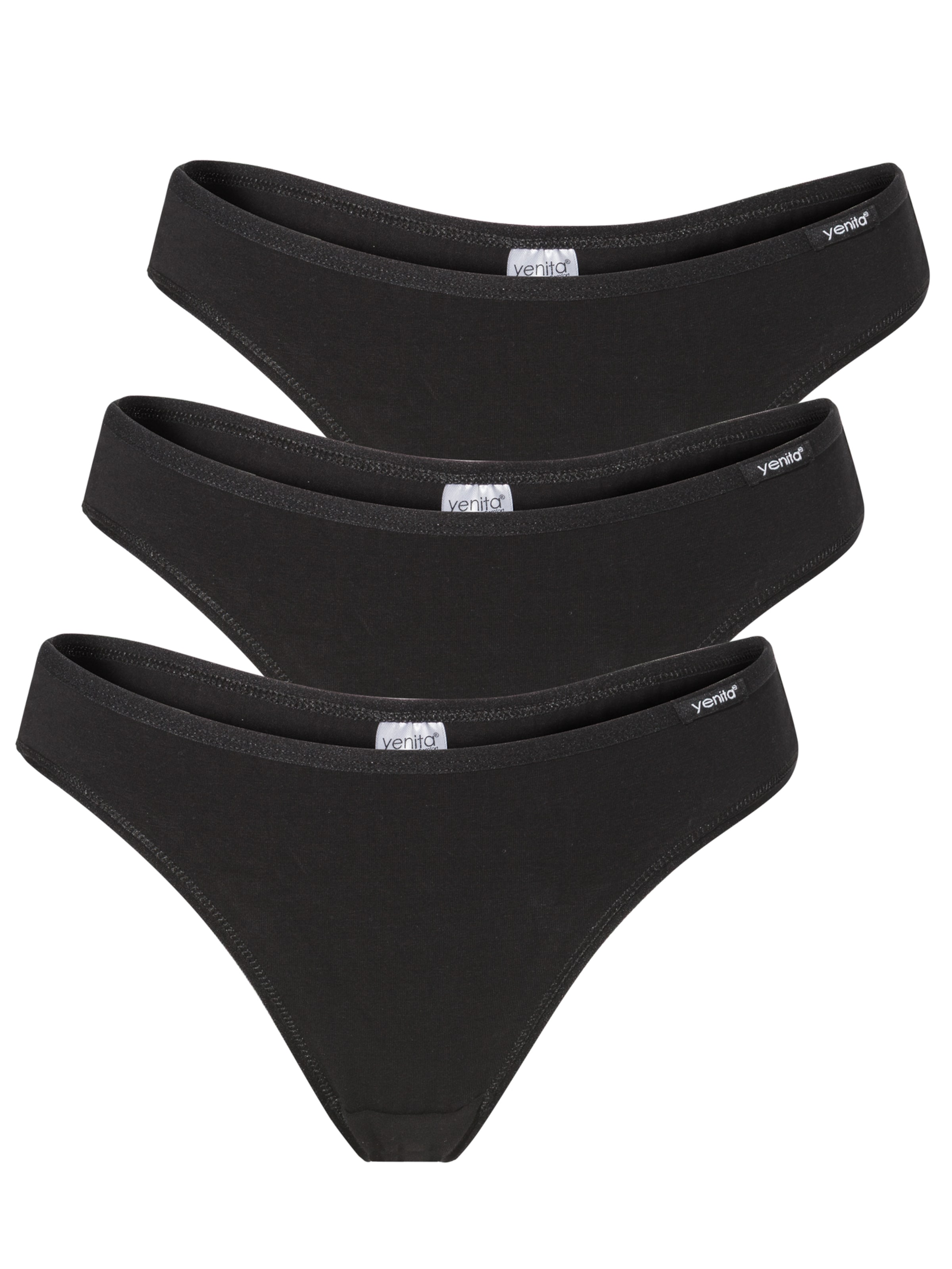 Yenita String in Schwarz: Vorderseite