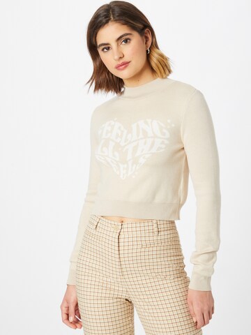 Tally Weijl Sweater in Beige: front