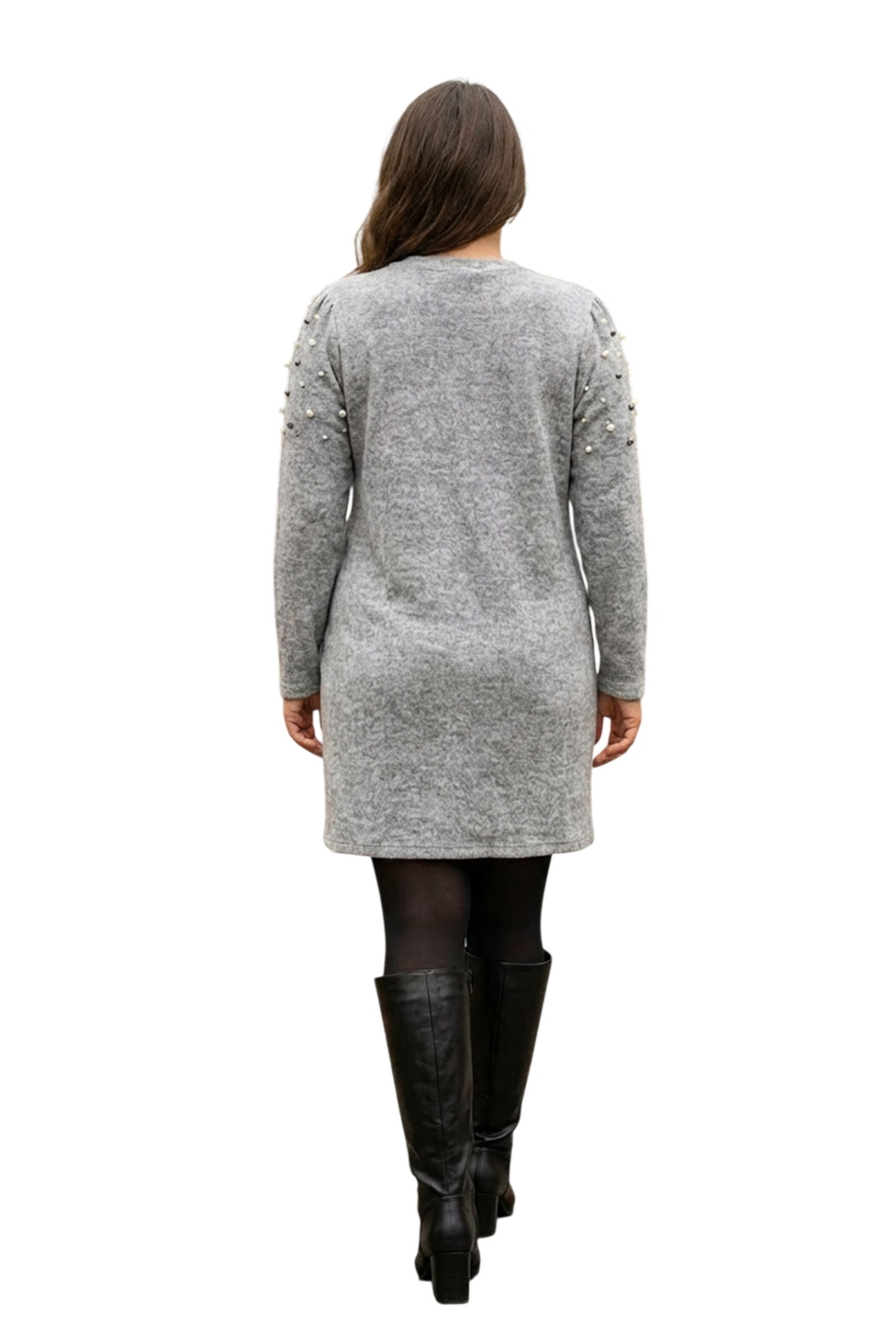 Robes en maille Stil Diva en gris