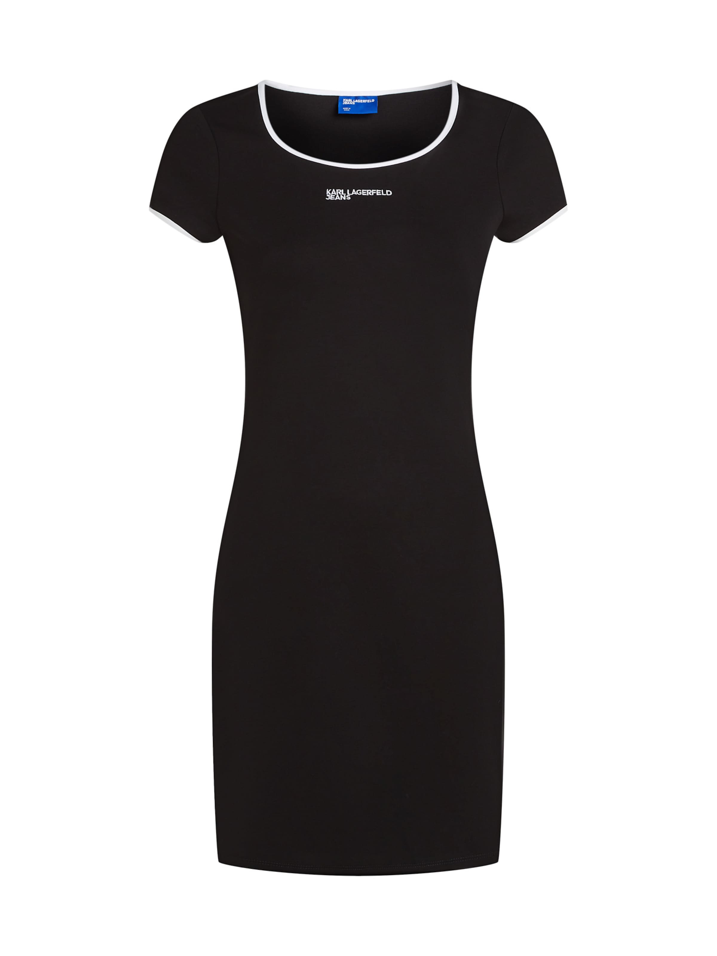 KARL LAGERFELD JEANS Obleka 'Milano' | črna barva: sprednja stran