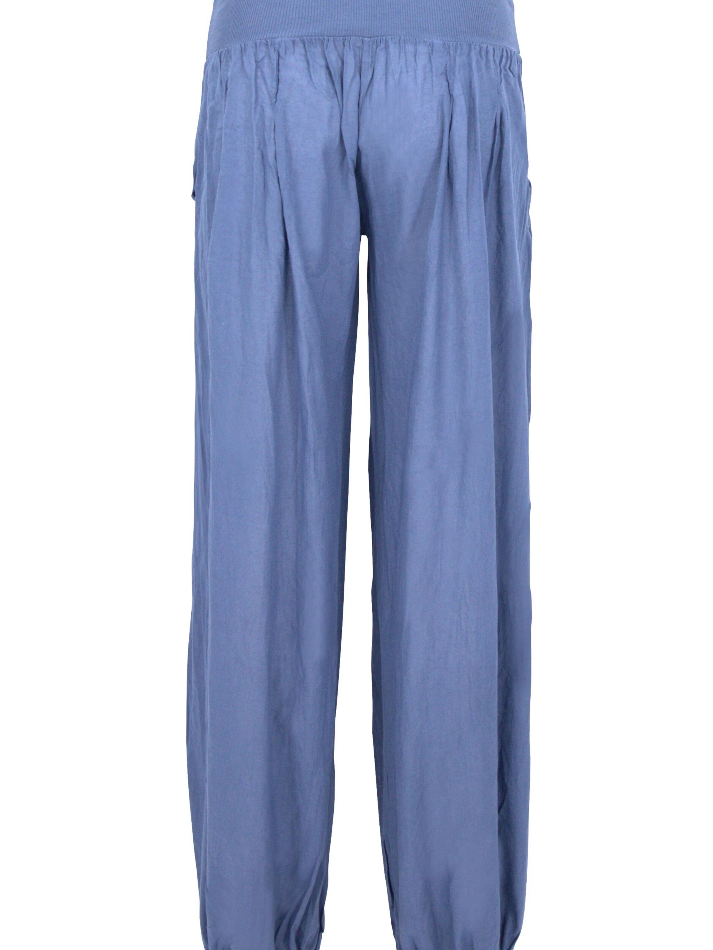 malito more than fashion Harem Pants in Blue: front