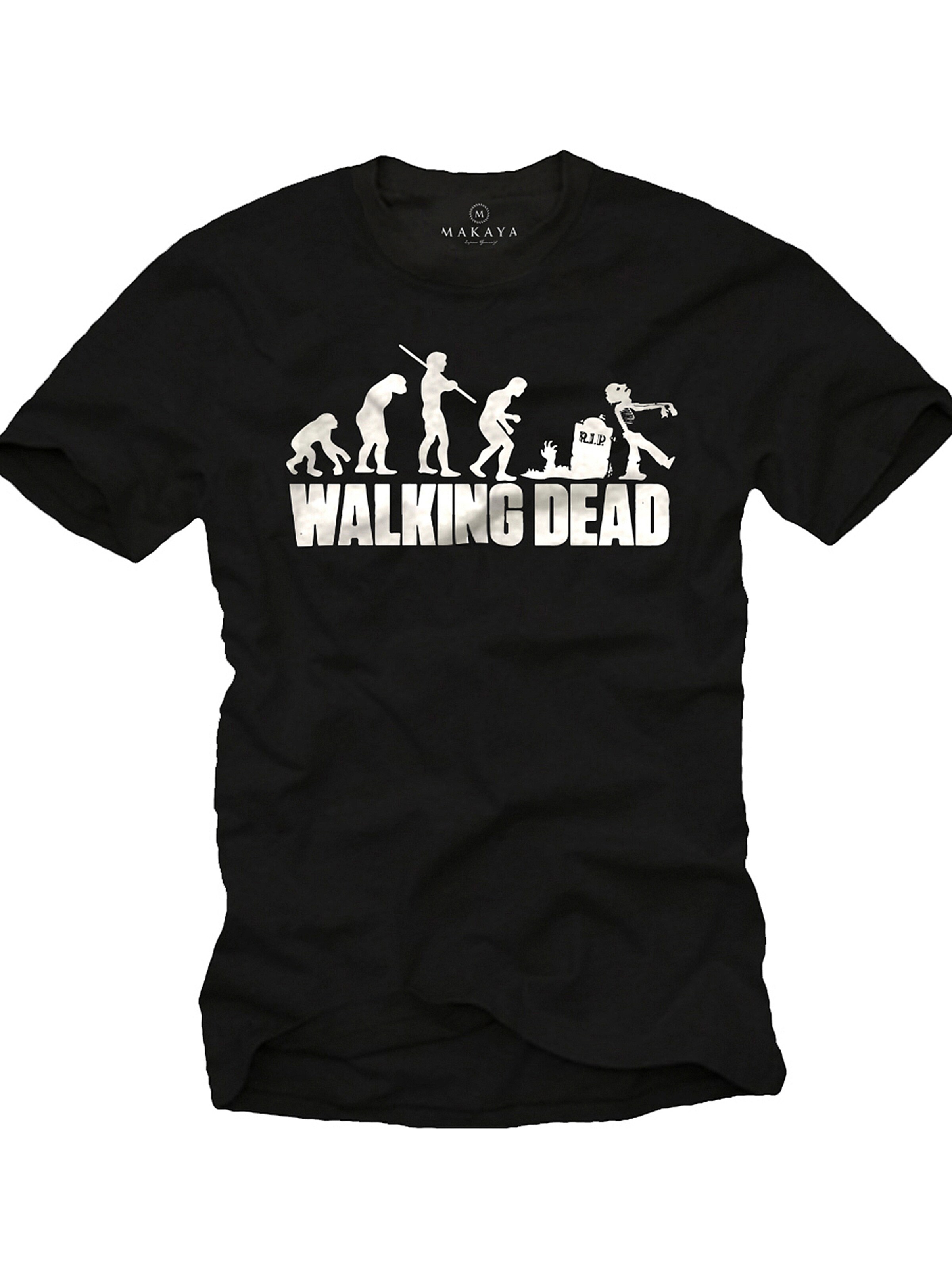 MAKAYA Shirt 'Walking Dead' in Black: front