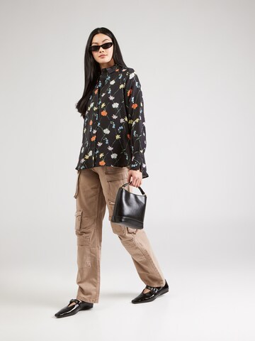 Chemisier 'VMFLORA OLGA' VERO MODA en noir