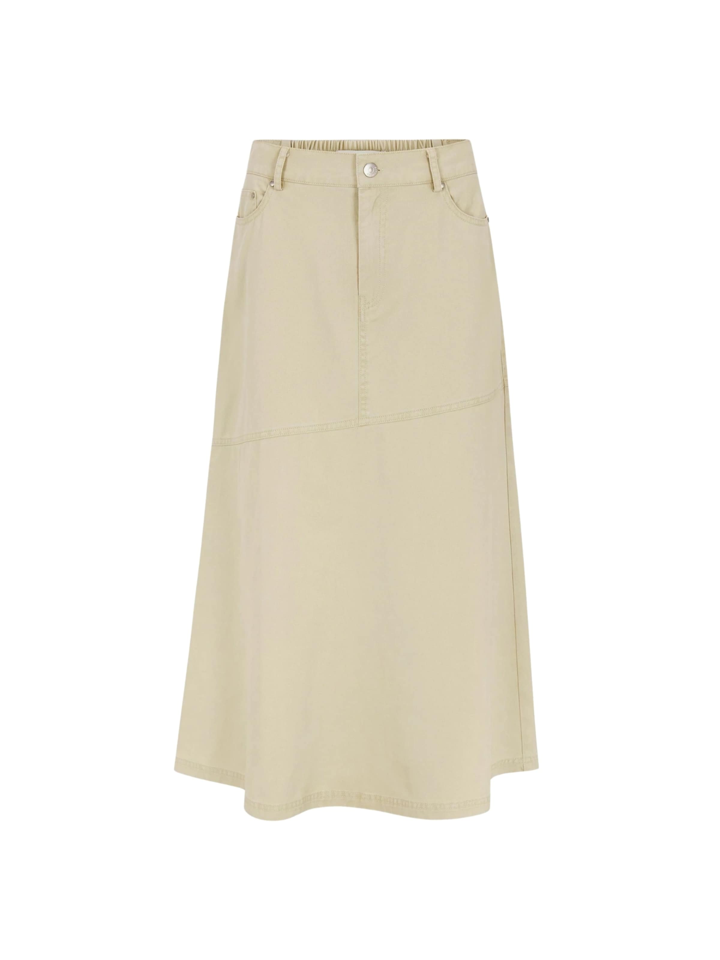 Soft Rebels Rok ' SRAnselma ' in Beige: voorkant
