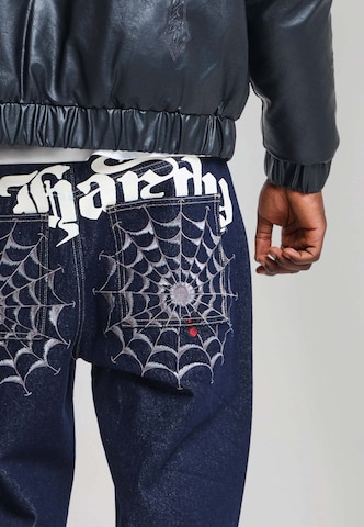 Ed Hardy Wide Leg Jeans i blå: tilbage