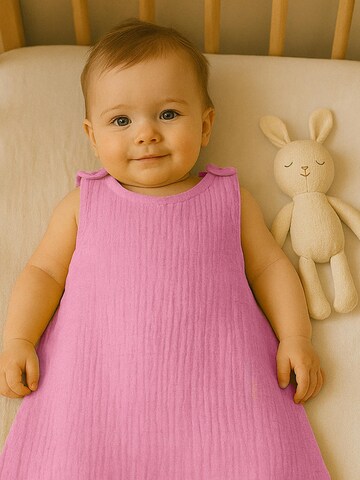 PAPATE - Saco de dormir 'Organic Cotton Summer Sleeping Bag' en rosa: frente