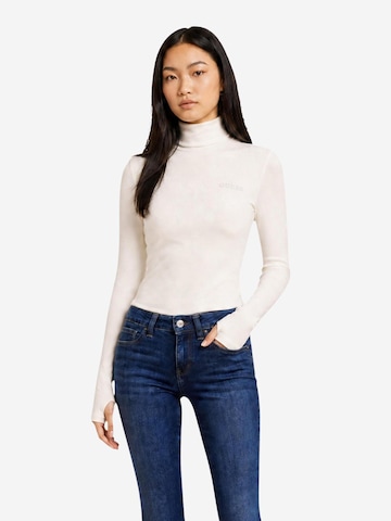 Top 'GRETA HIGH NECK LS K V6BP11 K6907' di GUESS in beige