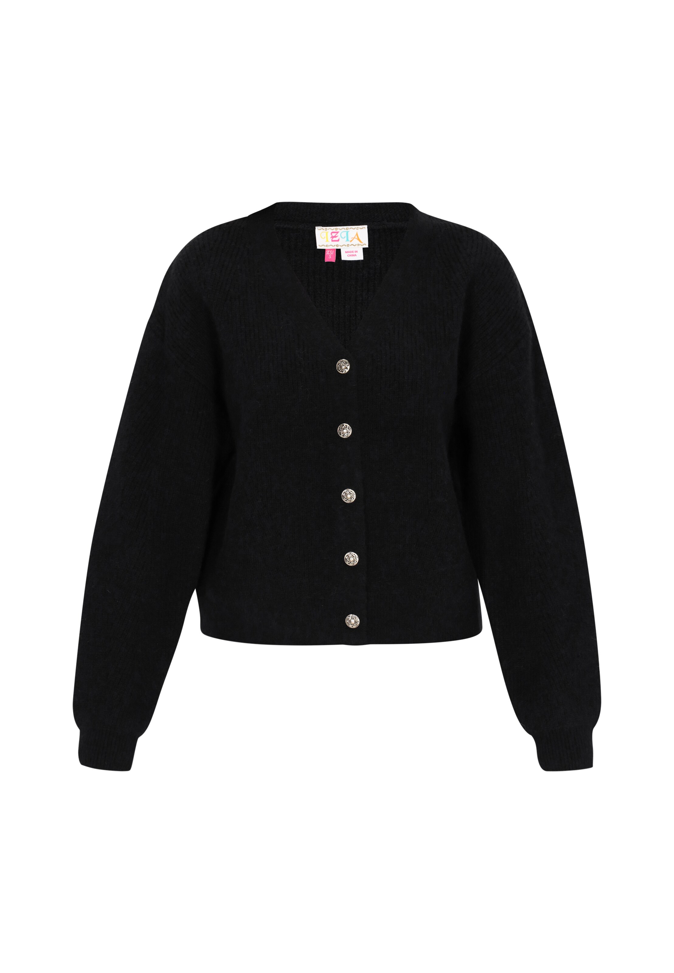 IZIA Kardigán 'Boho' - fekete: elől