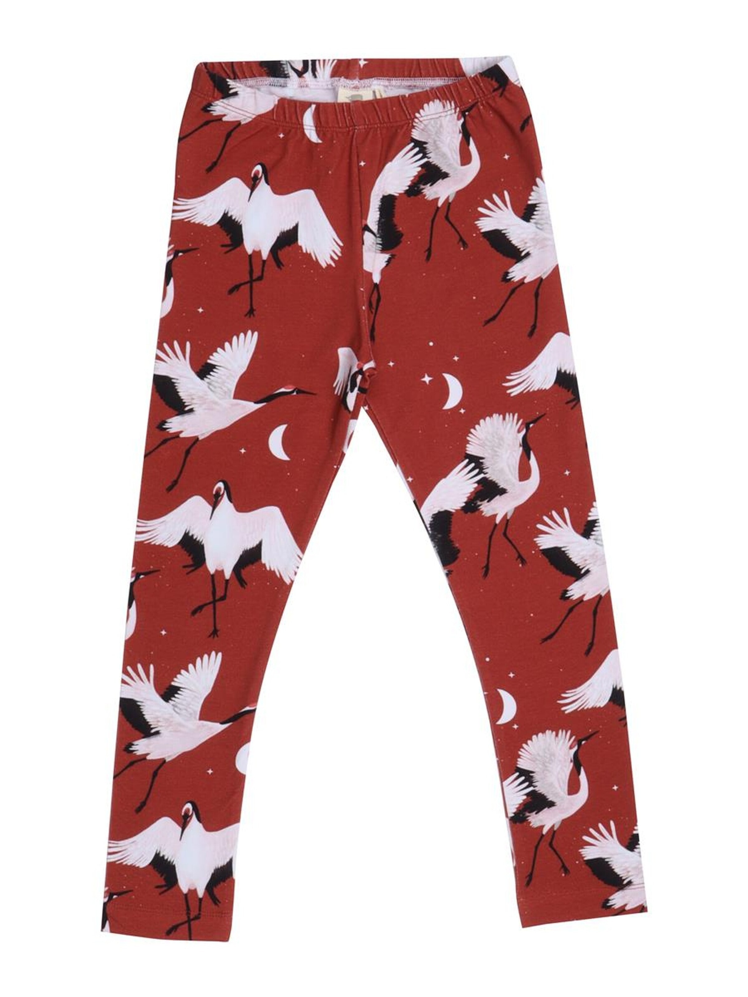 Walkiddy Leggings 'Dancing Cranes'‌ in 50-56 in rot, Produktansicht