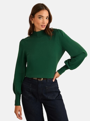 love & roses Sweater in Green: front