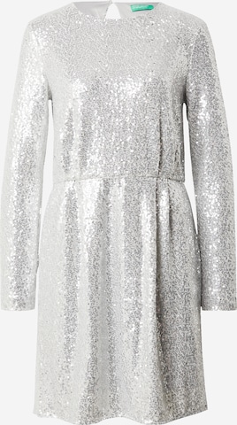 Rochie de cocktail de la UNITED COLORS OF BENETTON pe argintiu: față