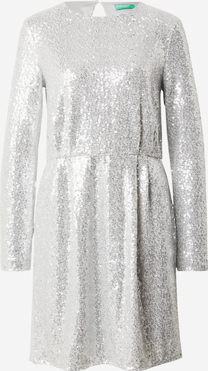 Kokteilinė suknelė iš UNITED COLORS OF BENETTON, spalva – sidabrinė, Prekių apžvalga