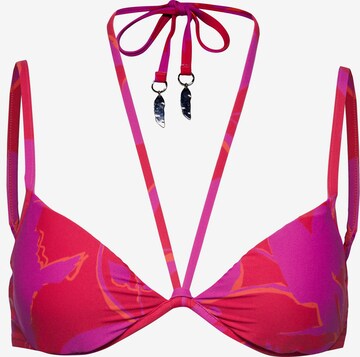 Seafolly Triangle Bikini Top 'Birds of Paradise' in Purple: front