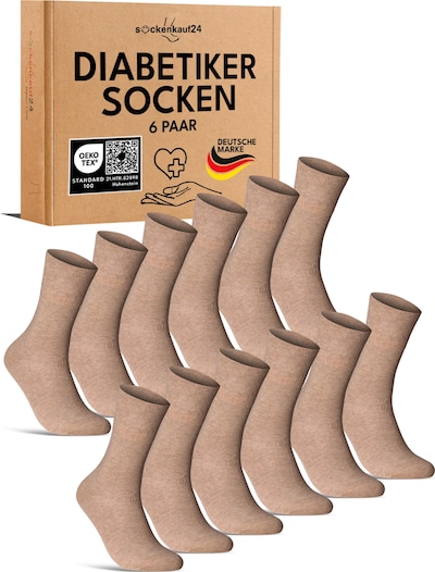 sockenkauf24 Socken 'Diabetiker Socken' in 35-38 in beige, Produktansicht