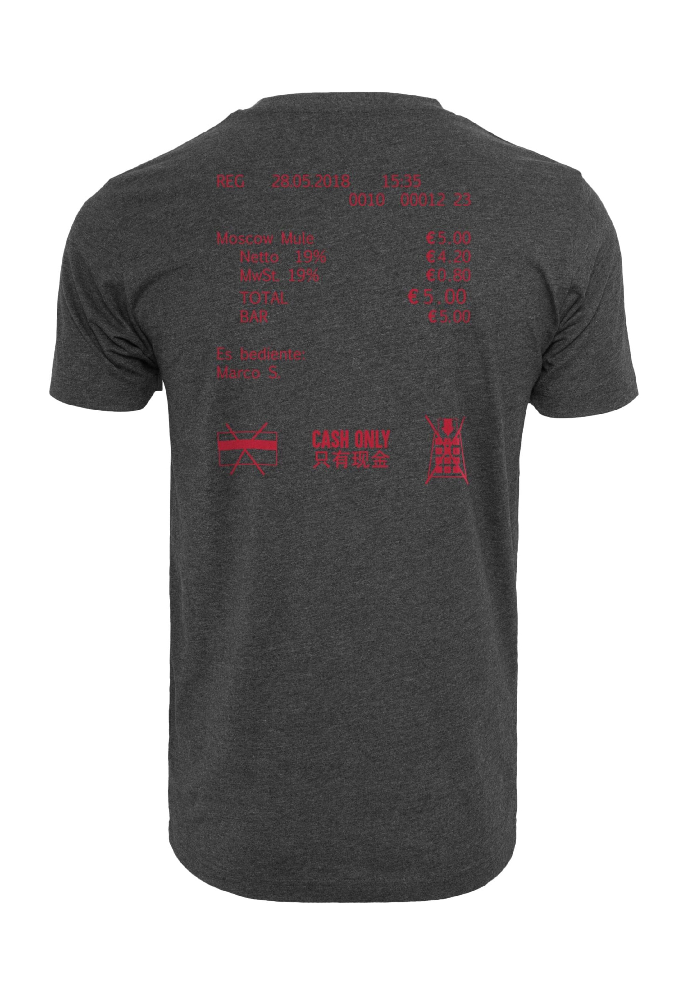 Mister Tee Shirt 'Cash Only' in Grey