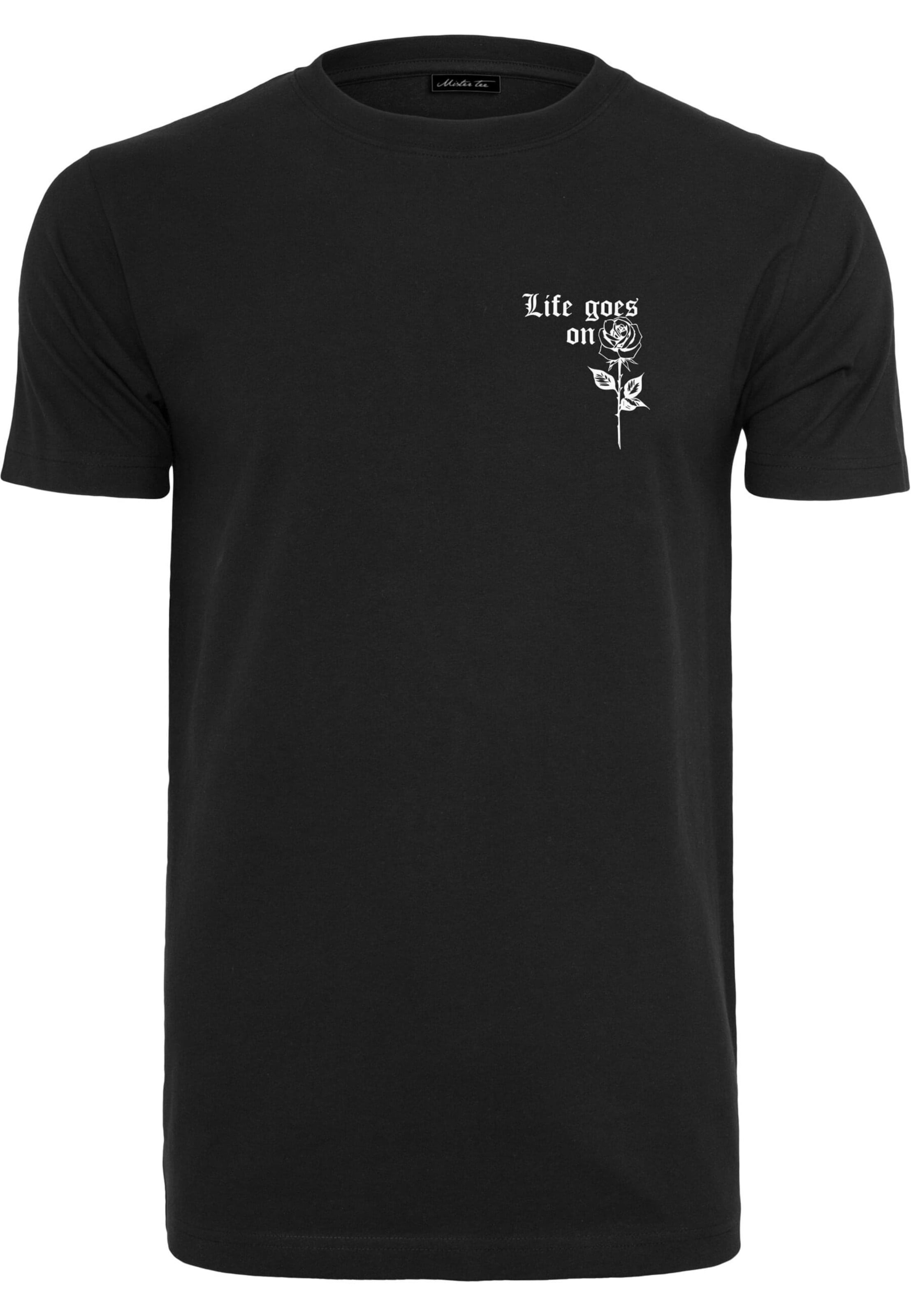 Mister Tee T-Shirt 'Life Goes On' in Schwarz: Vorderseite