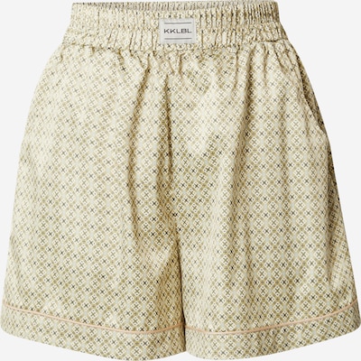 Karo Kauer Shorts in beige / khaki / oliv, Produktansicht