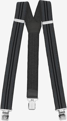 Fabio Farini Suspenders in Grey: front