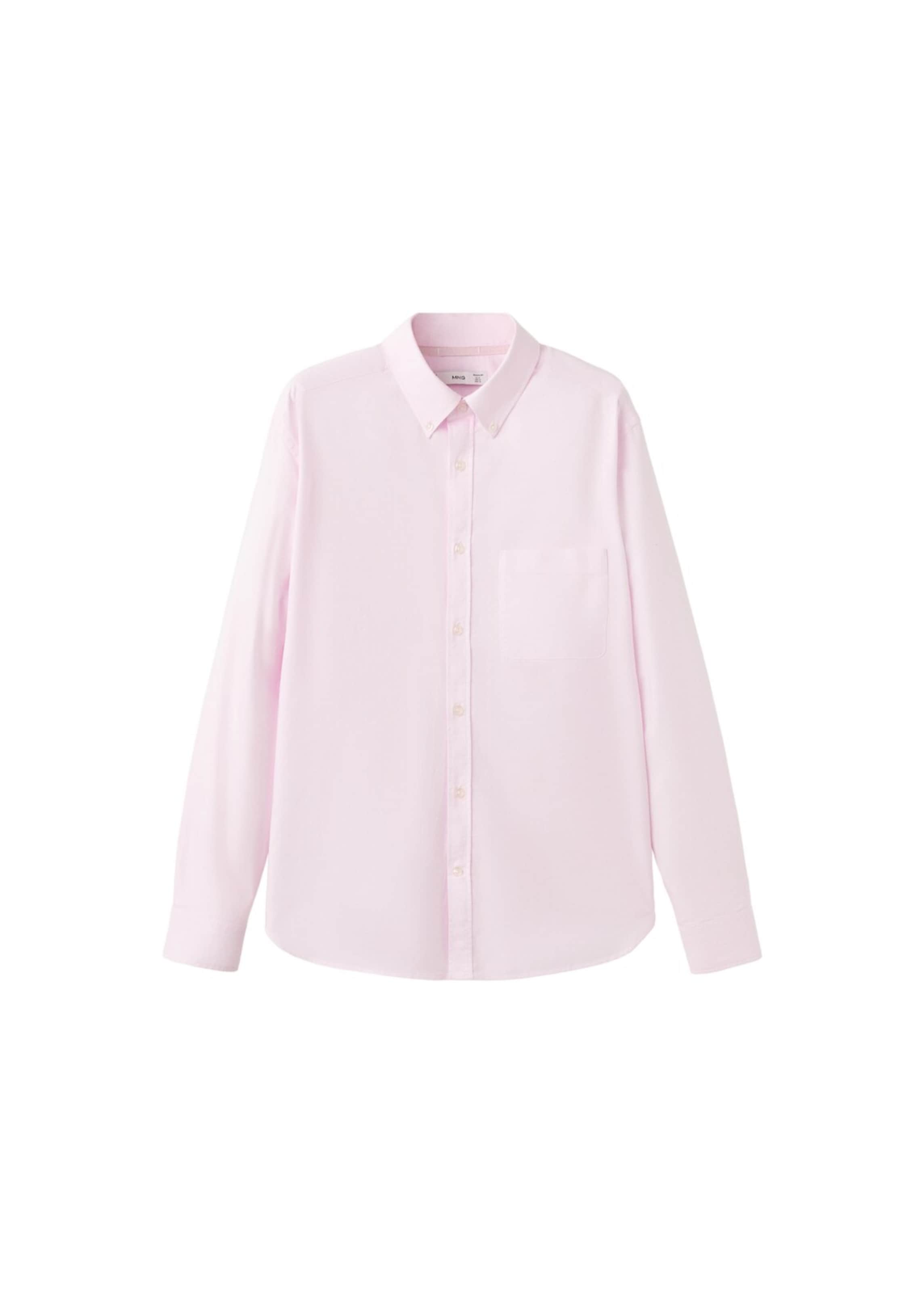 MANGO MAN Button Up Shirt 'Oxli' in Pink: front