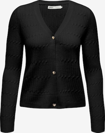 ONLY Knit cardigan 'KATIA' in Black: front