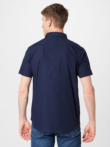 MELAWEAR Regular fit Button Up Shirt 'DEEPAK' in Blue