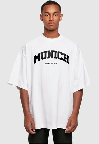 Merchcode Shirt 'Munich Wording' in Weiß: predná strana