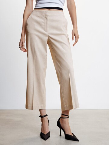 MANGO Wide leg Pleated Pants 'Tulip' in Grey: front