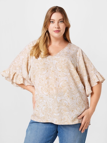 Michael Kors Plus - Blusa em laranja: frente