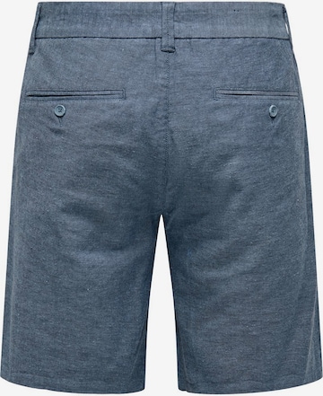 Only & Sons Regularen Chino hlače 'Mark' | modra barva