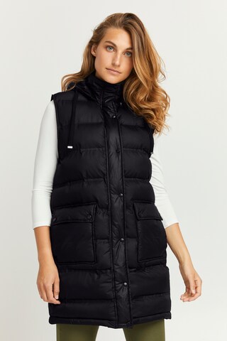 Fransa Bodywarmer 'FABIA' in Zwart: voorkant