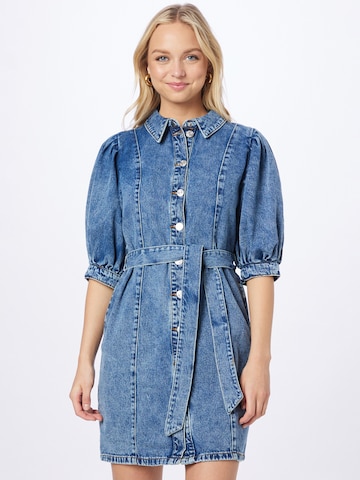 Robe-chemise 'Reya' Noisy may en bleu : devant