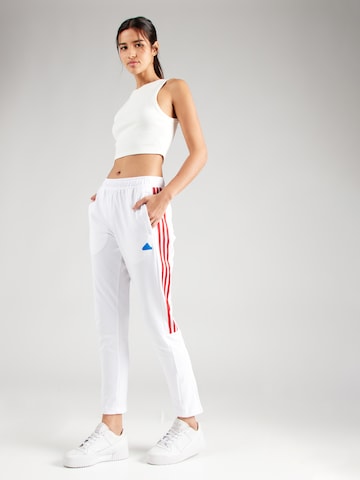 ADIDAS SPORTSWEAR Tapered Sporthose 'Tiro' in Weiß