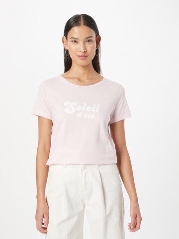 ICHI T-shirt 'CAMINO' i rosa: framsida