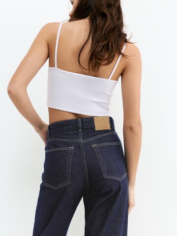 Wide leg Jeans de la Pull&Bear pe albastru