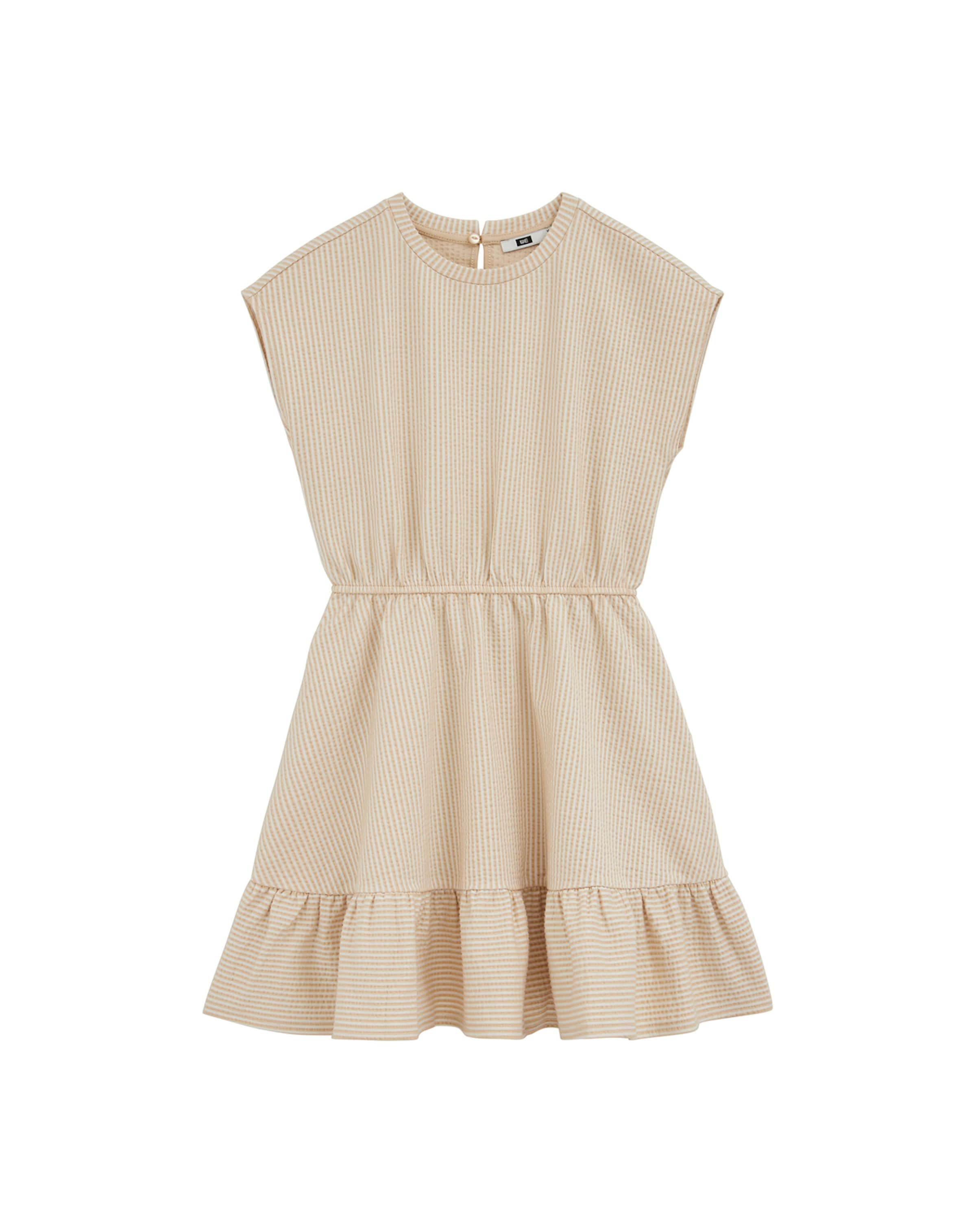 WE Fashion Рокля в бежово: отпред