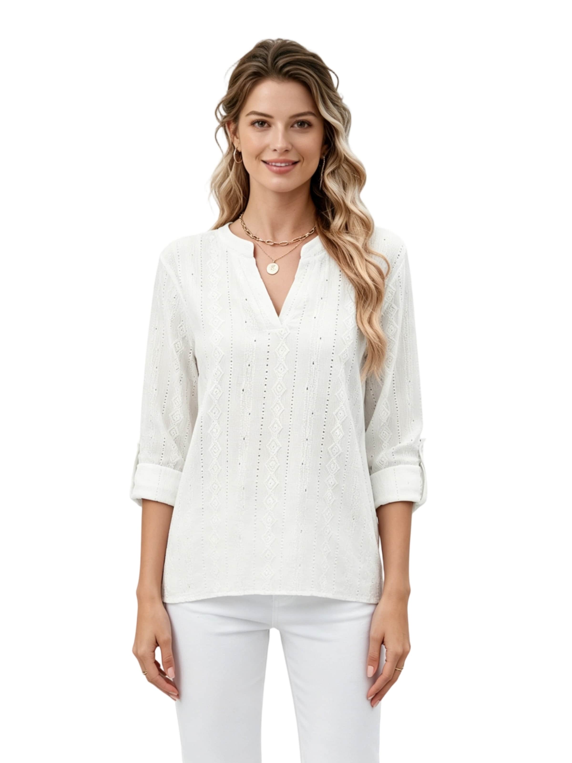 Yesfashion Bluse‌‌‌‌‌‌‌‌‌ in Weiß: Vorderseite