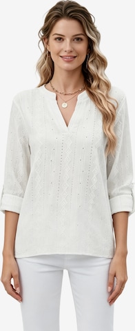 Yesfashion Bluse in Weiß: Vorderseite