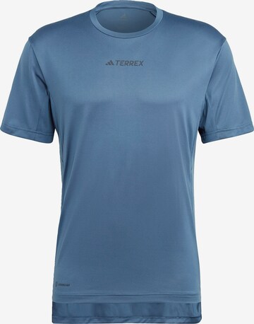 ADIDAS TERREX Performance Shirt 'Multi' in Blue: front